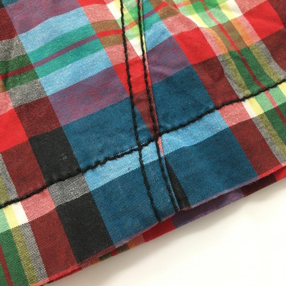美品】パーリーゲイツ スカート ブルー×レッド チェック バック
