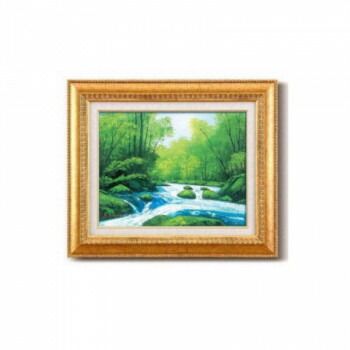 工藤昭重油絵額F6金 1146240・奥入瀬川 - メルカリ