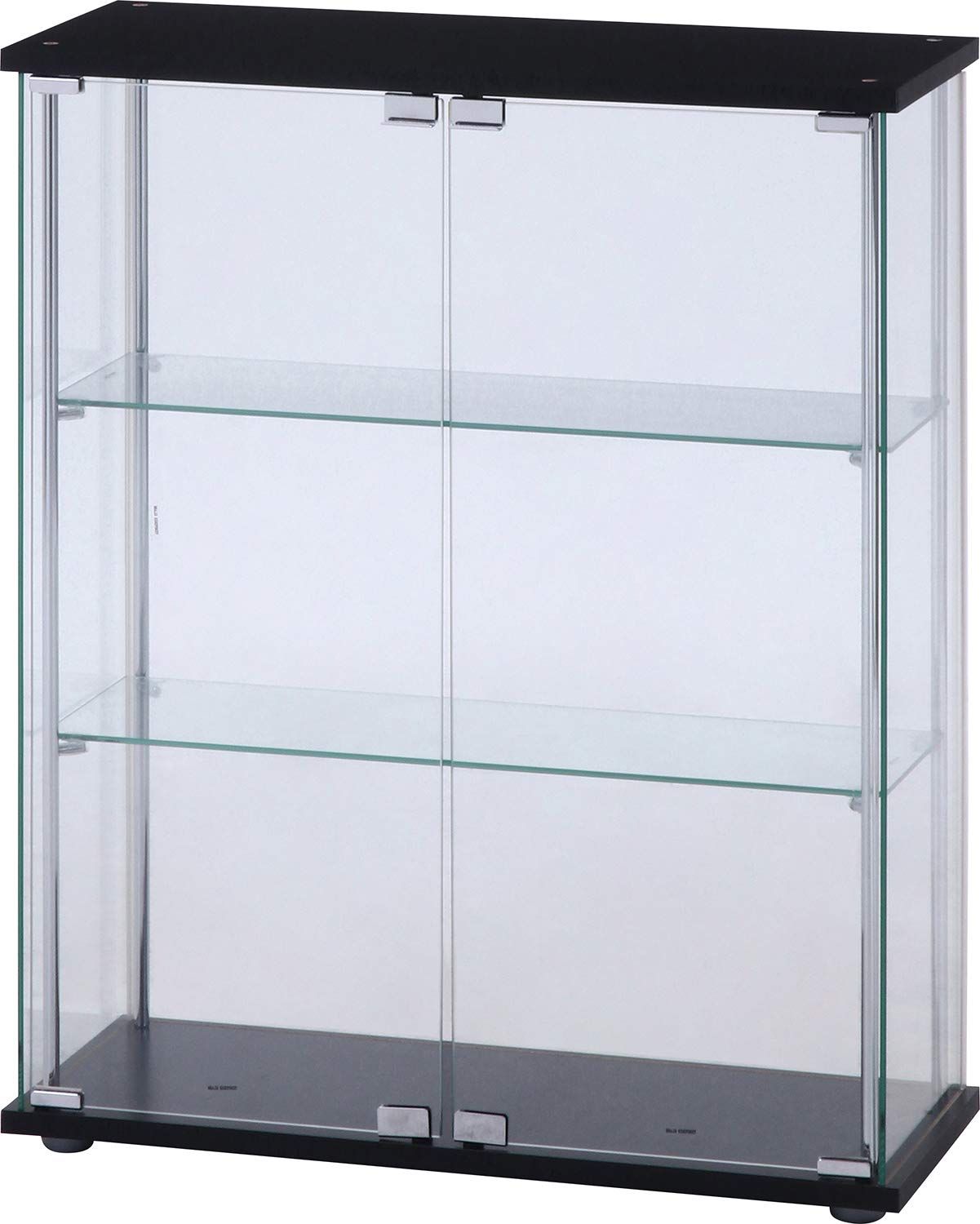 【迅速発送】不二貿易 コレクションケース フィギュアケース 3段 幅70×奥行28×高さ86cm ブラック 強化ガラス ワイドタイプ 全面ガラス 組立商品 99479 【限定】