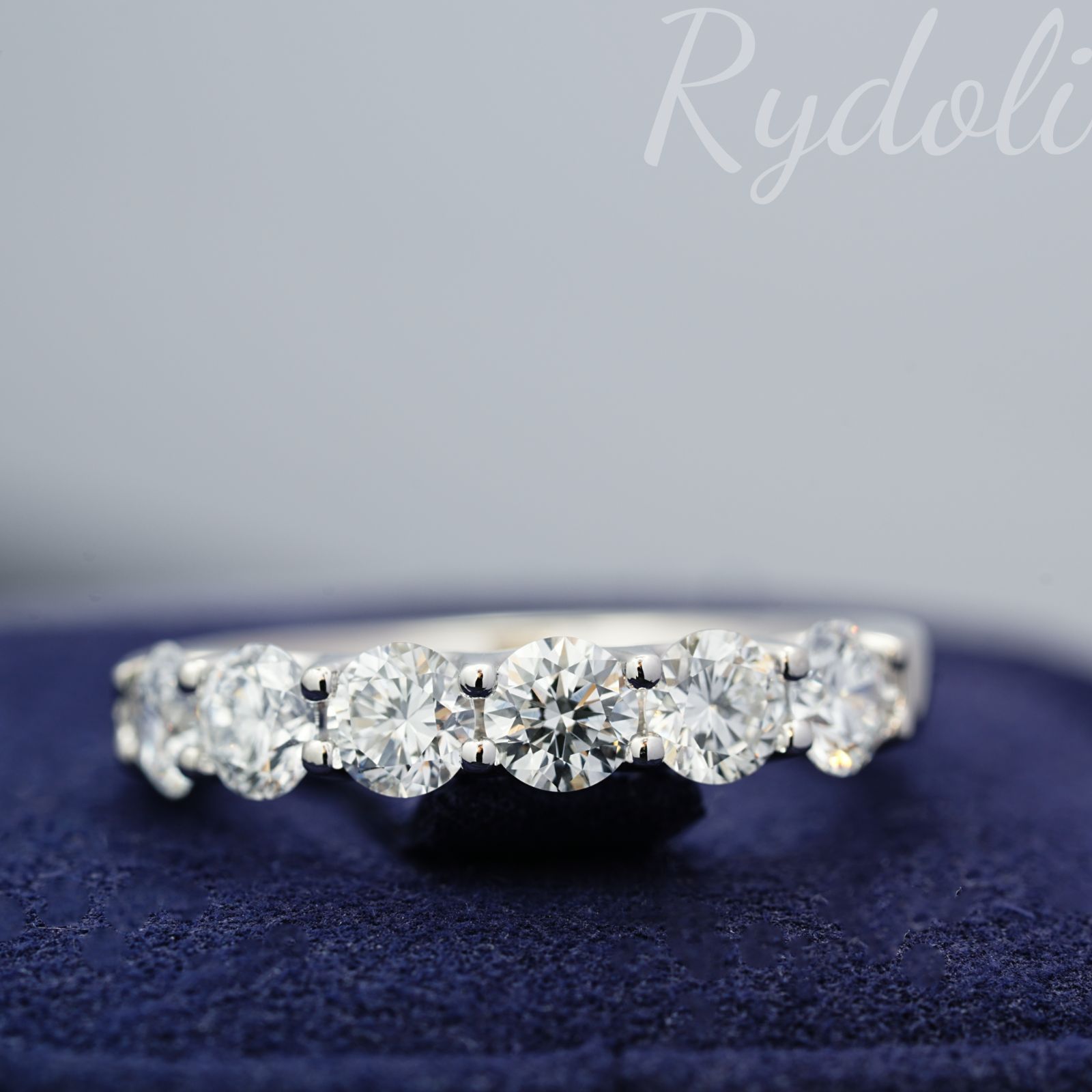 即納発送 PT950 1.481ct ハーフエタニティリング ラボグロウン