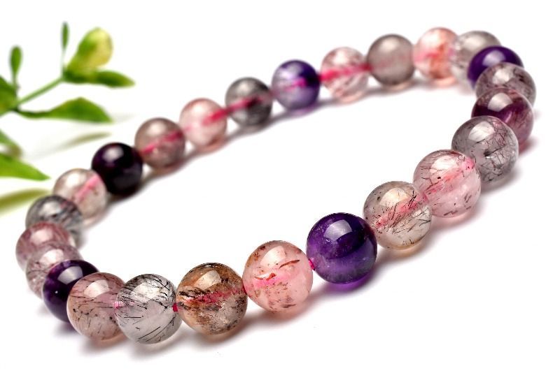 1点物】5Aグレード☆濃厚内包物☆天然石ブレスレット/スーパー