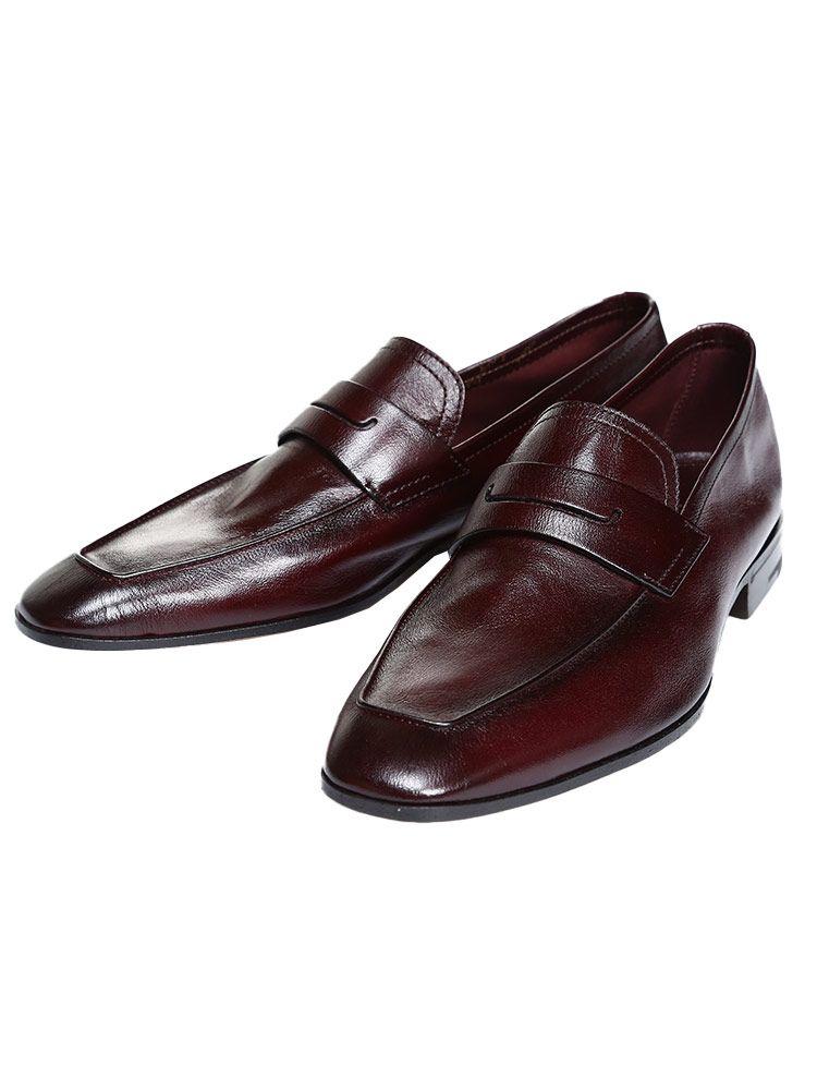 ベルルッティ ダークグリーン レザー スリッポン ローファー