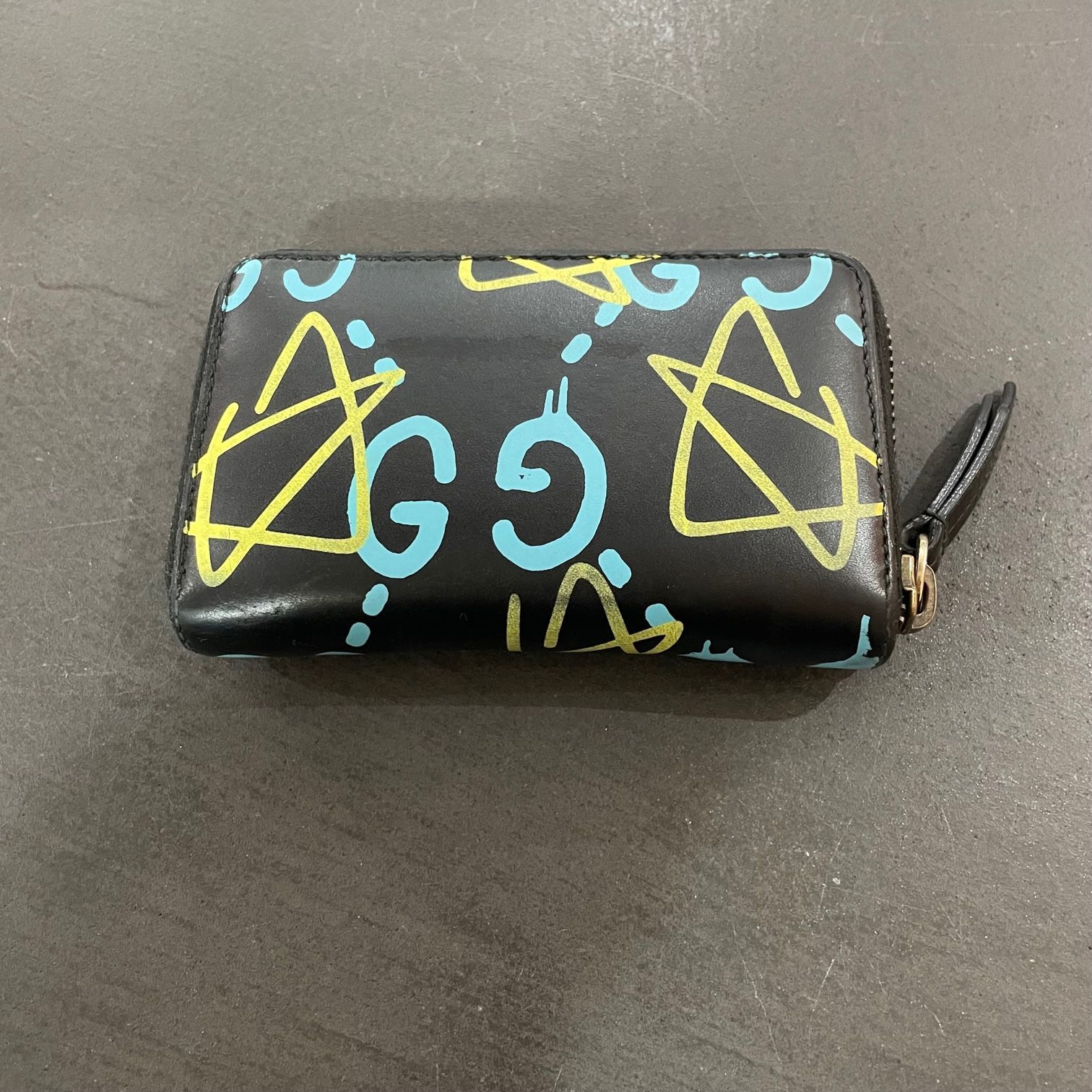 GUCCI レザー ゴースト プリント 小銭入れ カードケース 448465 グッチ 
