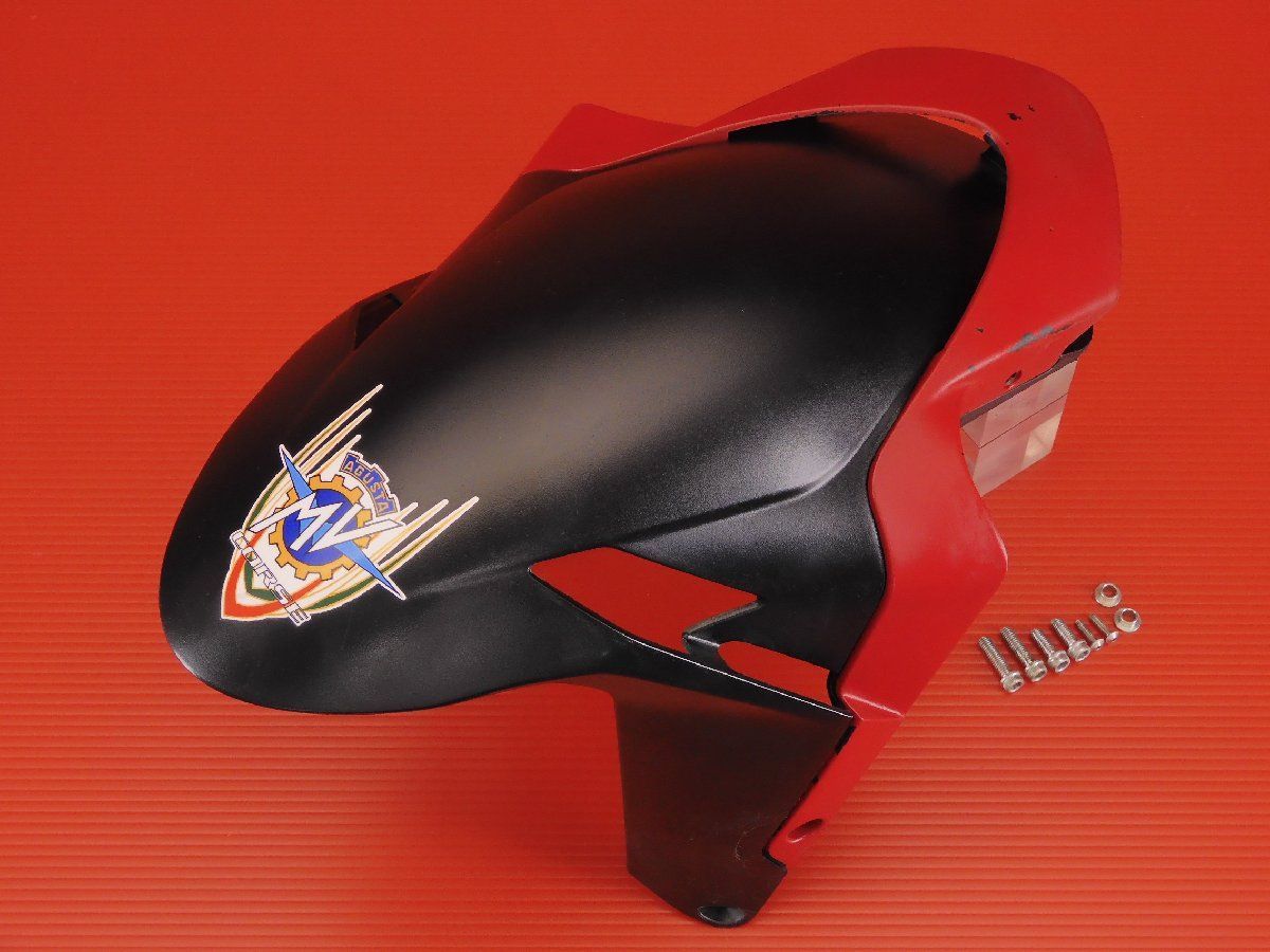 評価B MVアグスタ ブルターレ 1090R 走行距離12 224km 実動 純正 フロント フェンダー 赤黒 レッドブラック B3766 B3767 g0522A61k
