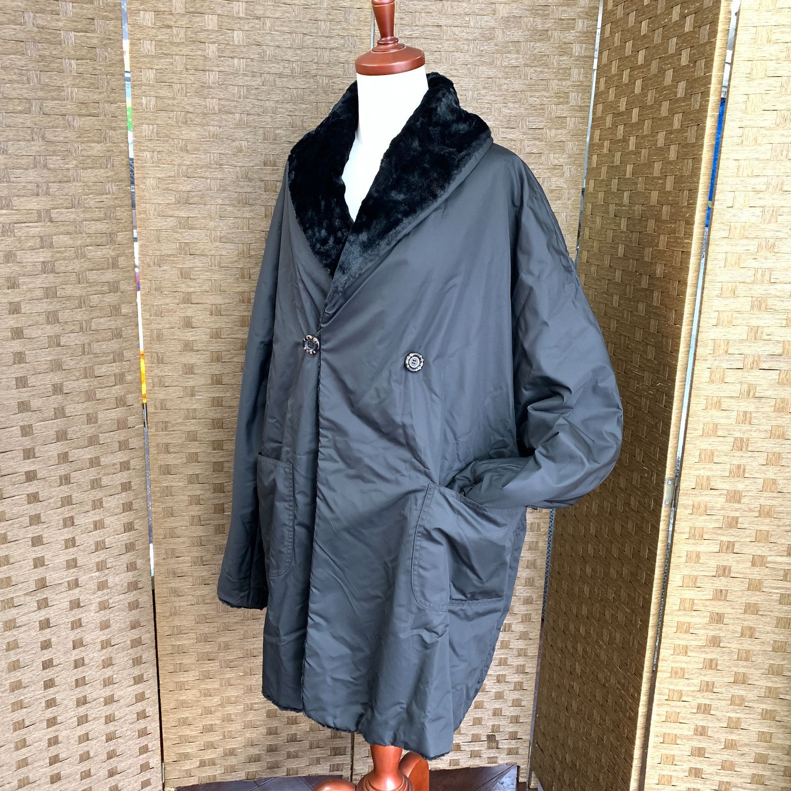 f001 YO 美品 FENDI フェンディ ミンク 365 リバーシブル ロング f001 YO 美品 FENDI フェンディ ミンク 365 リバーシブル ロング