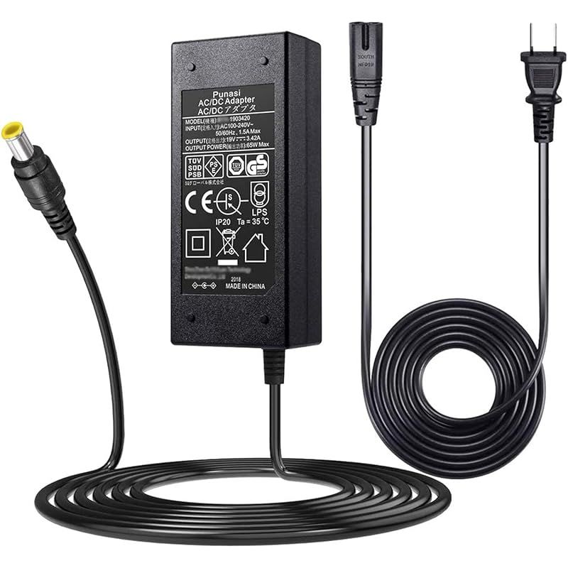 【新品】 Punasi PSE認証 LG用のAC/DCアダプター 19V 3.42A 65W 19/20/22/23/24/27インチモニター対応 互換ACアダプター HDTV交換用電源 チャージャー用ACアダプター 27GL850-B 22MP48HQ- 0