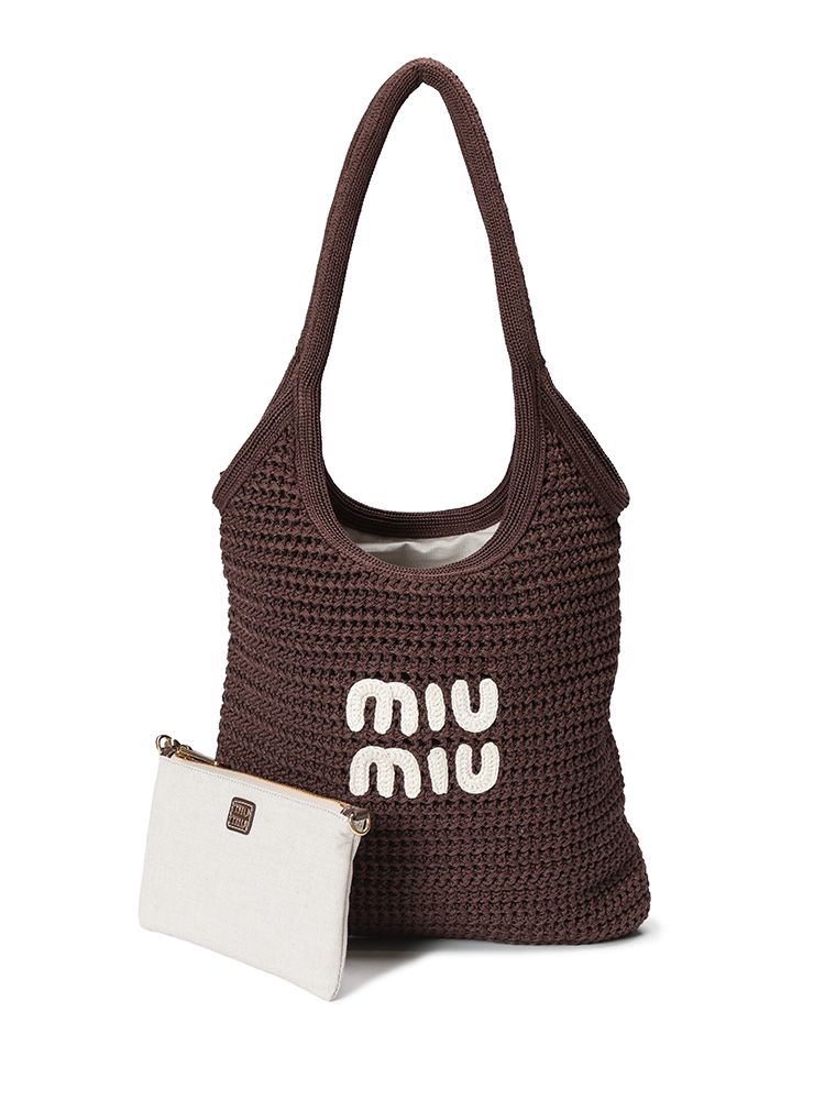 MIU MIU (ミュウミュウ) アイビー ラフィアエフェクトウーブン