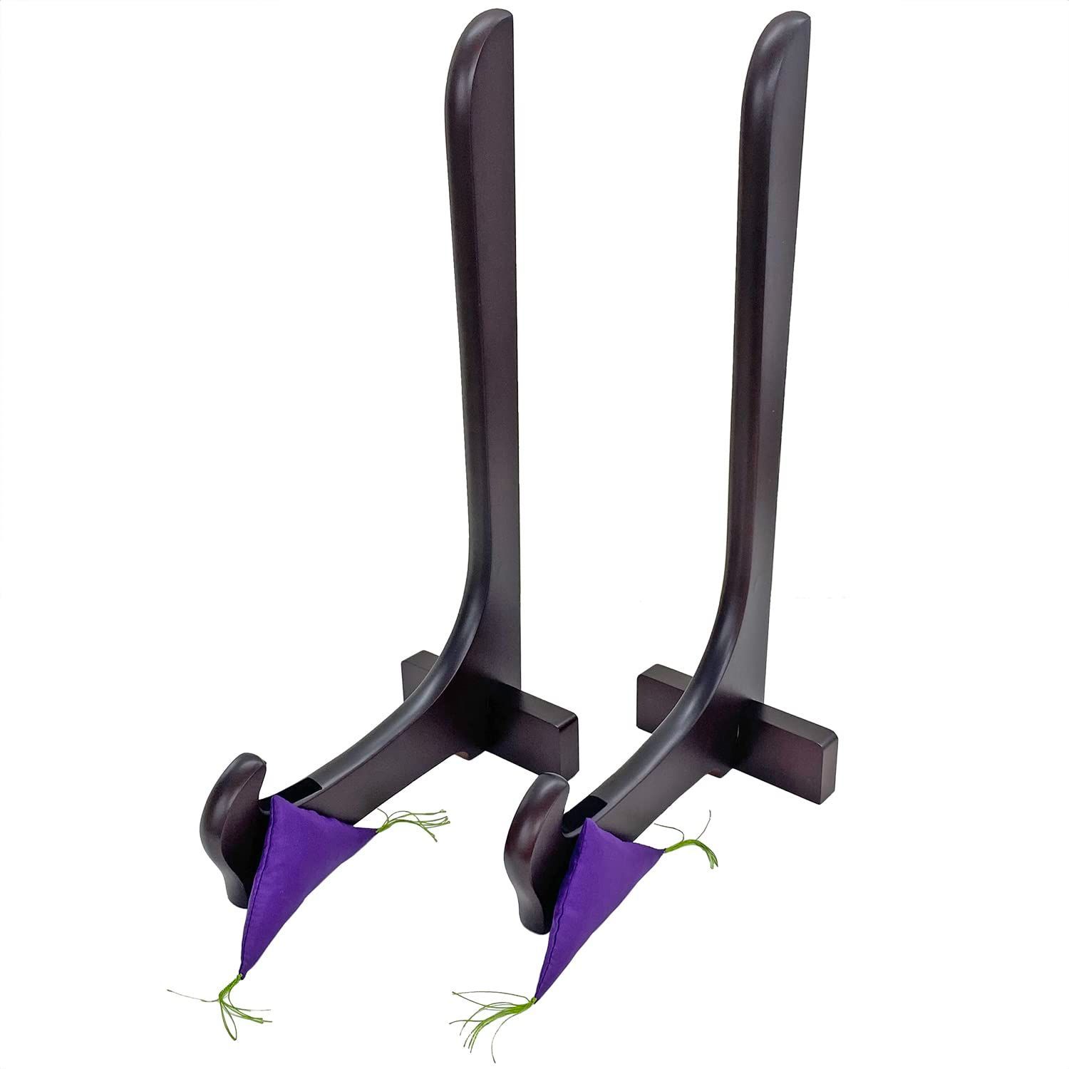 Size 額ふとん 紫 付き 額立て 皿立て GT22セピア 高さ430ミリ 二本組木製額立 額ふとん 紫 付き GT22セピア 額立て 皿立て 高さ430ミリ 二本組木製額立