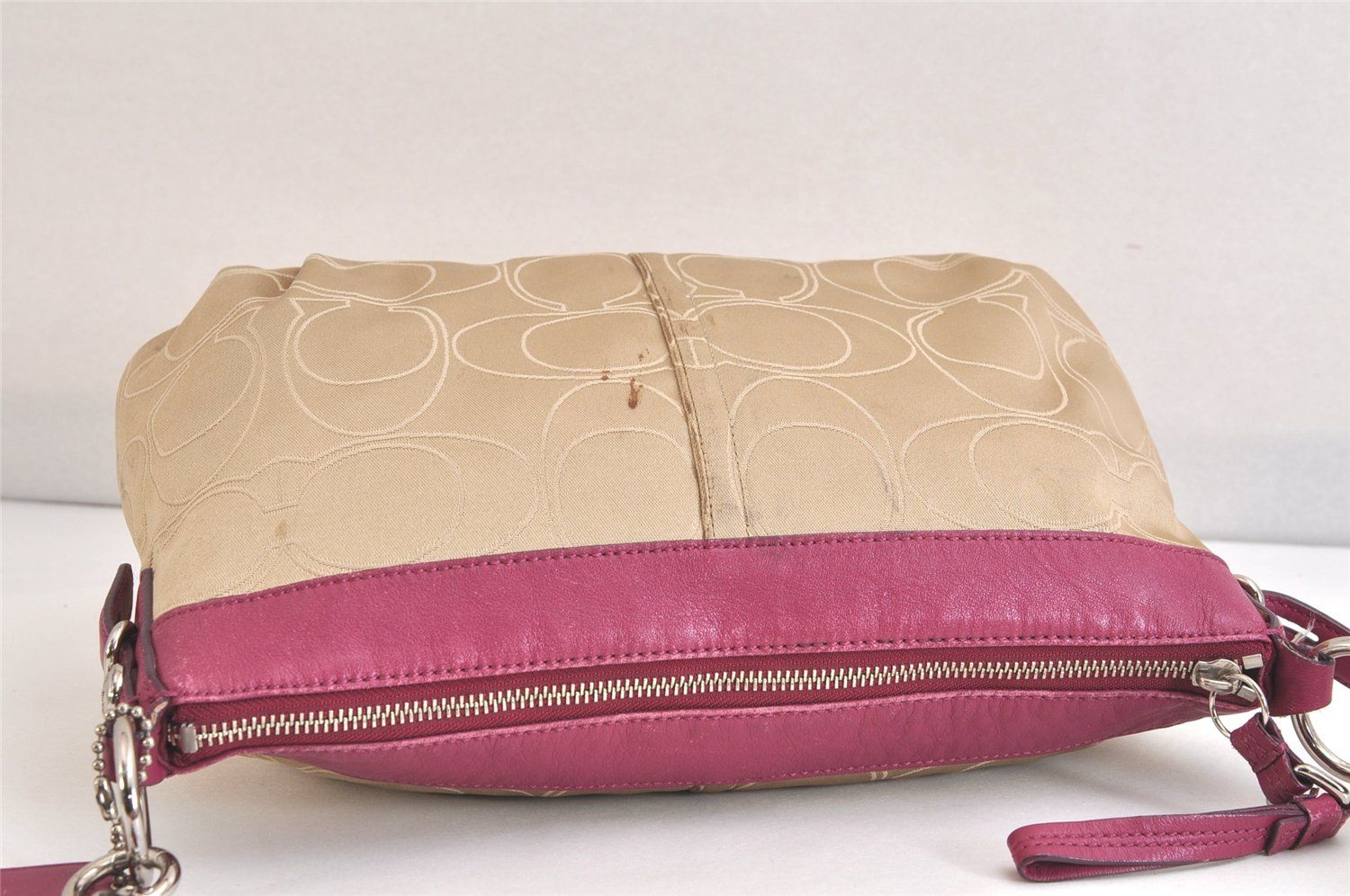 COACH コーチ シグネチャー ショルダークロスバッグ キャンバス レザー 15760 ベージュ 2830N DECORATOM_COM_BR