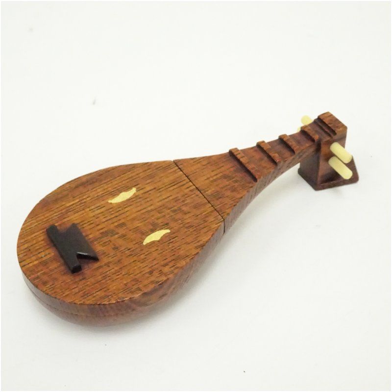 中村宗悦造 淡々斎好写 琵琶香合 共箱 茶道具 茶道 香道 香道具 おしゃれ かわいい アンティーク インテリア 骨董 茶器 お香入れ