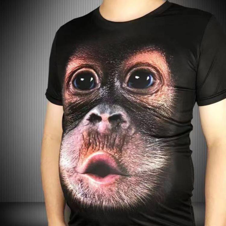 オランウータン柄 Tシャツ メンズ 男性 コスプレ 仮装 3D 3d