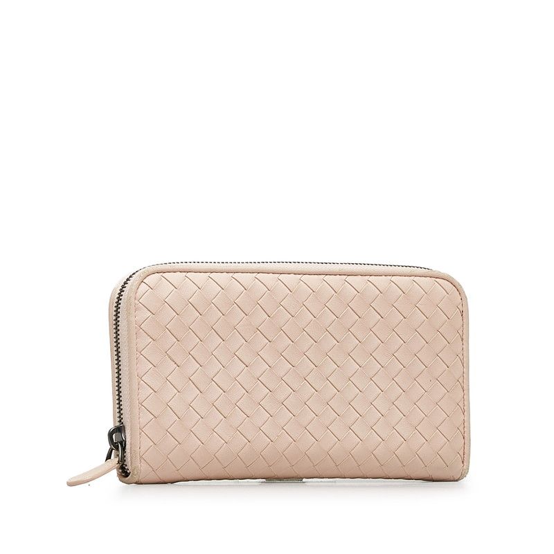 ボッテガヴェネタ イントレチャート ラウンドファスナー 長財布 レザー レディース BOTTEGAVENETA 【228-34056】 ボッテガヴェネタ イントレチャート ラウンドファスナー 長財布 ピンク