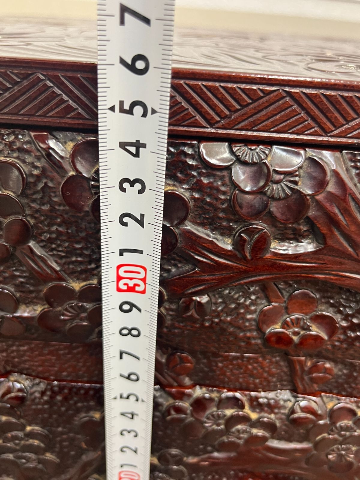 日光彫り　小物箪笥 N【ヴィンテージ】日光彫 アンティーク 3段 引き出し 小箪笥