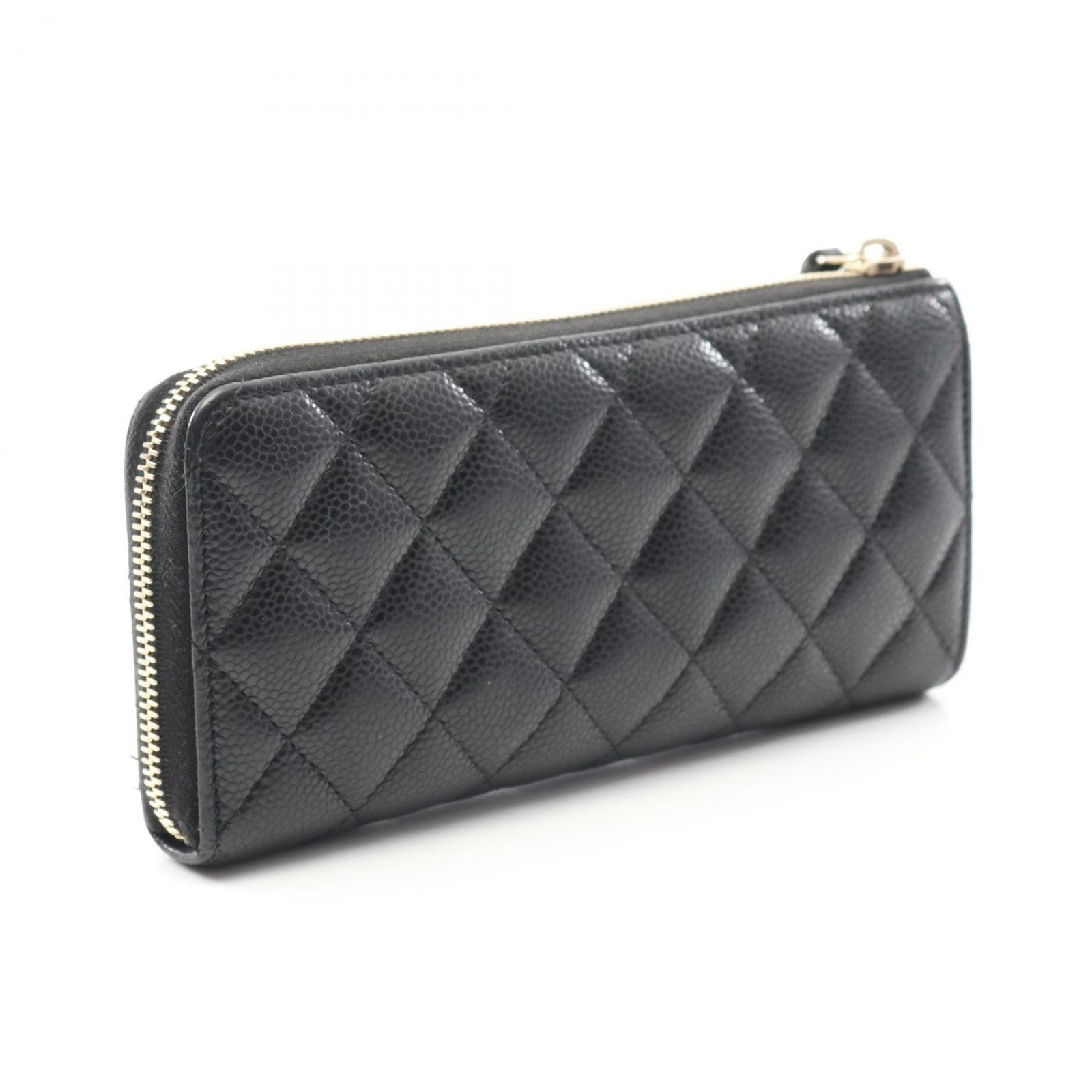 シャネル タイムレスクラシック マトラッセ L字ファスナー キャビア