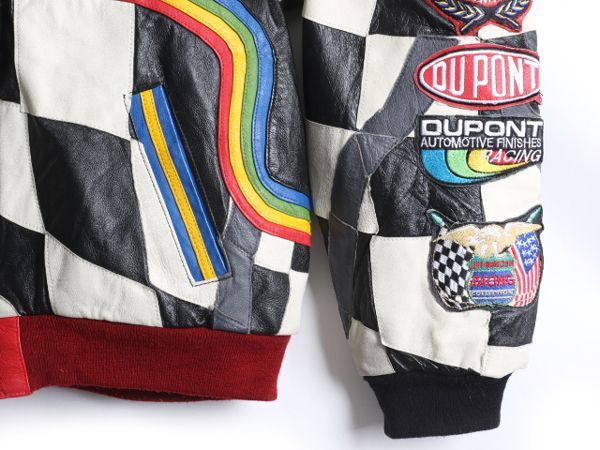 90s ジェフハミルトン 本革レザー レーシング ジャケット JH DESIGN