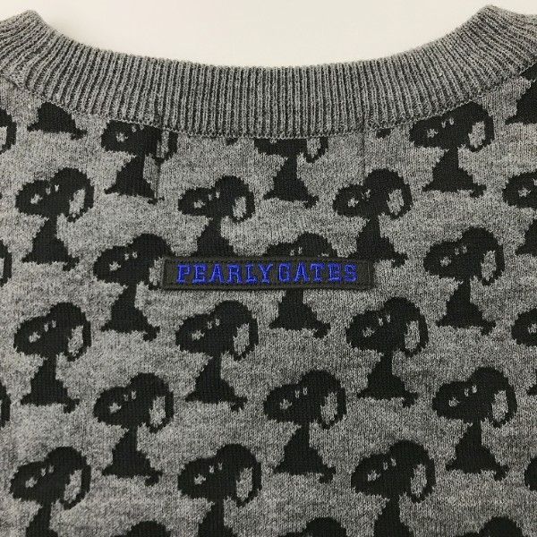 PEARLY GATES パーリーゲイツ ×PEANUTS ウール混 ニットセーター