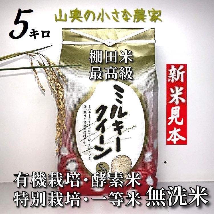 新米４年 玄米５ｋｇ ミルキークイーン「無洗米に精米」ミルキー ...