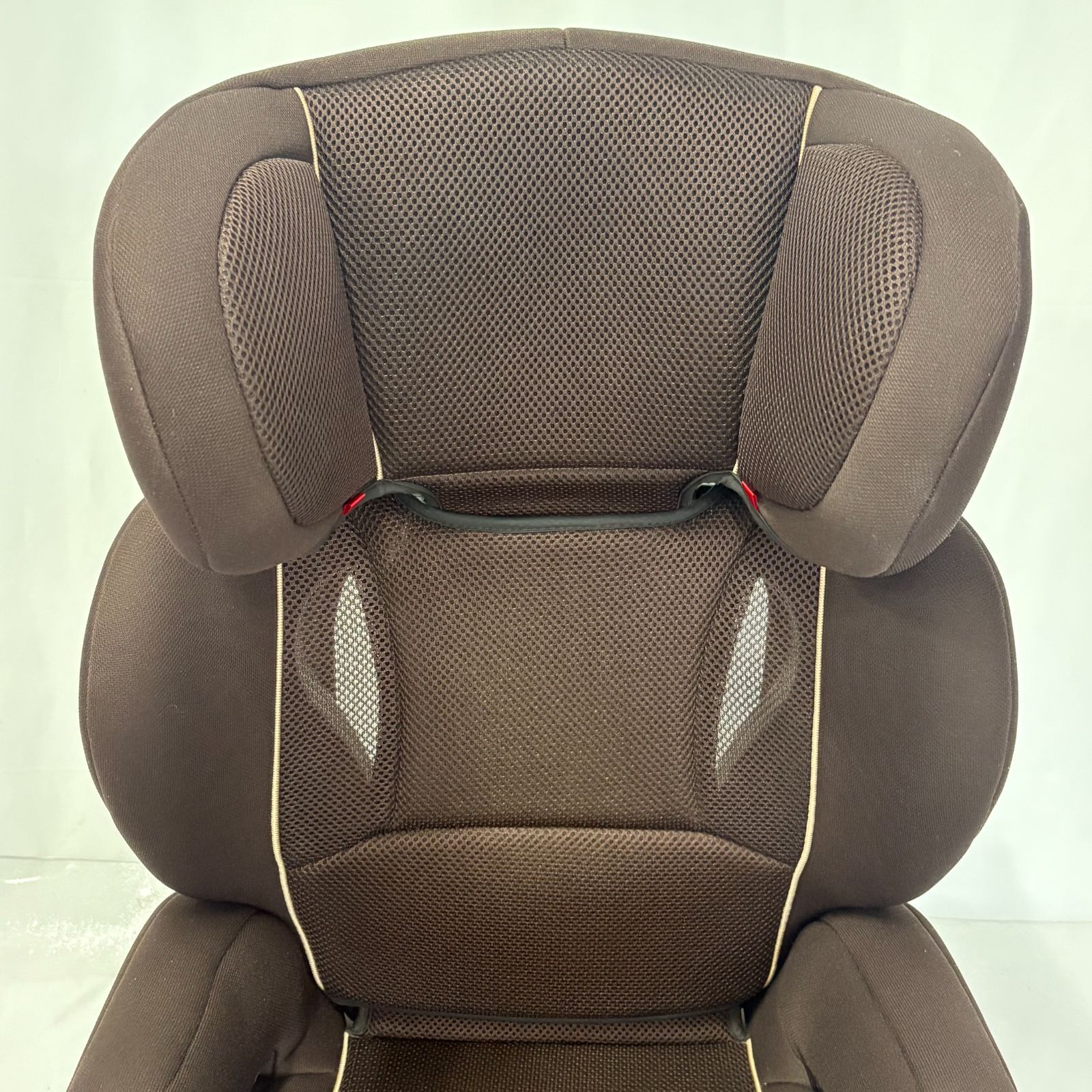 美品 LEAMAN ハイバックエアロ JB630 ジュニアシート 茶色