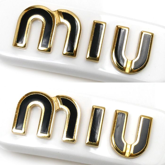 MIUMIU ミュウミュウ GP ロゴ ヘアクリップ ヘアアクセサリー 51F072