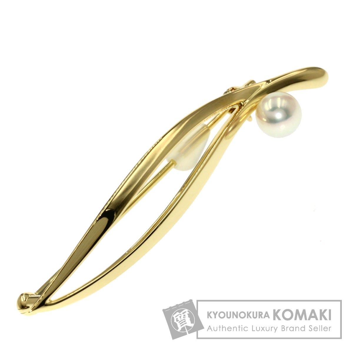 MIKIMOTO ミキモト パール 真珠 ブローチ K18YG レディース - ブランド