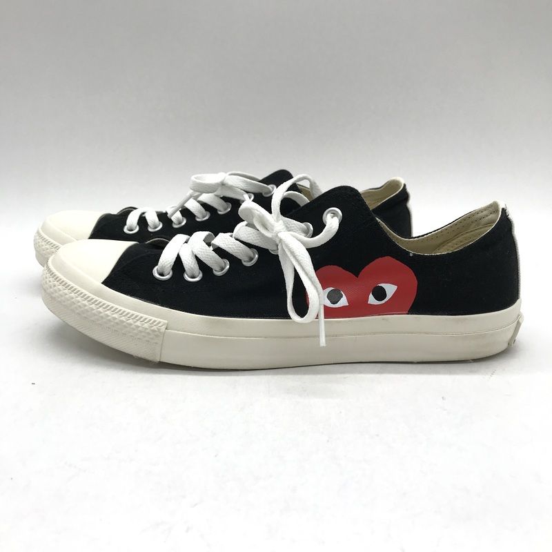 【限定コラボ】コムデギャルソン️コンバース　オールスターブラック　28cm コムデギャルソン COMME des GARCONS AZ-K111 コンバースコラボスニーカー PLAY×Converse Chuck Taylor  All Star ブラック×ホワイト BLACK×WHITE メンズ レディース ユニセックス スニーカーコンバース Play ハート レディース