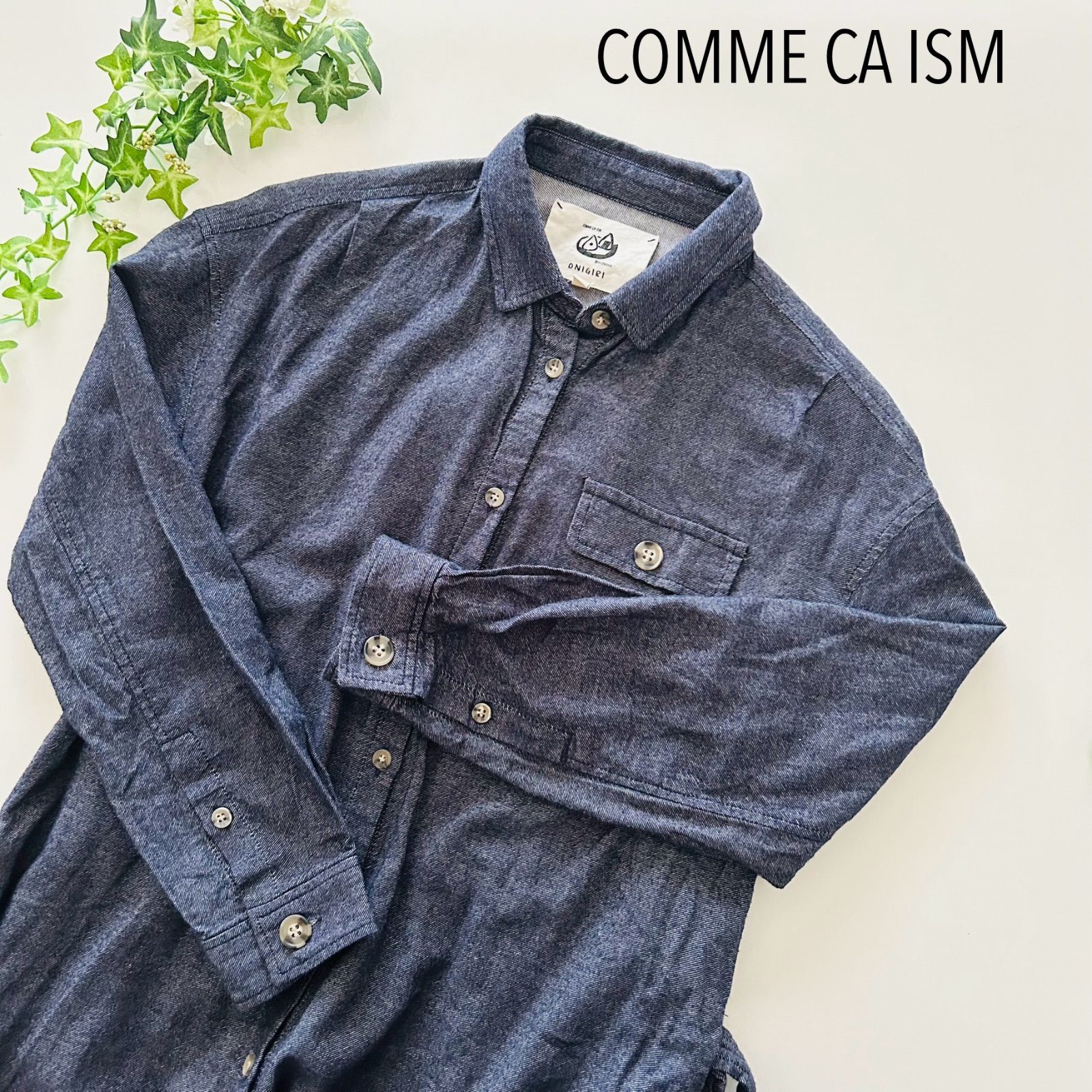 COMME CA ISM コムサイズム おにぎり シャツワンピース ロングシャツ 