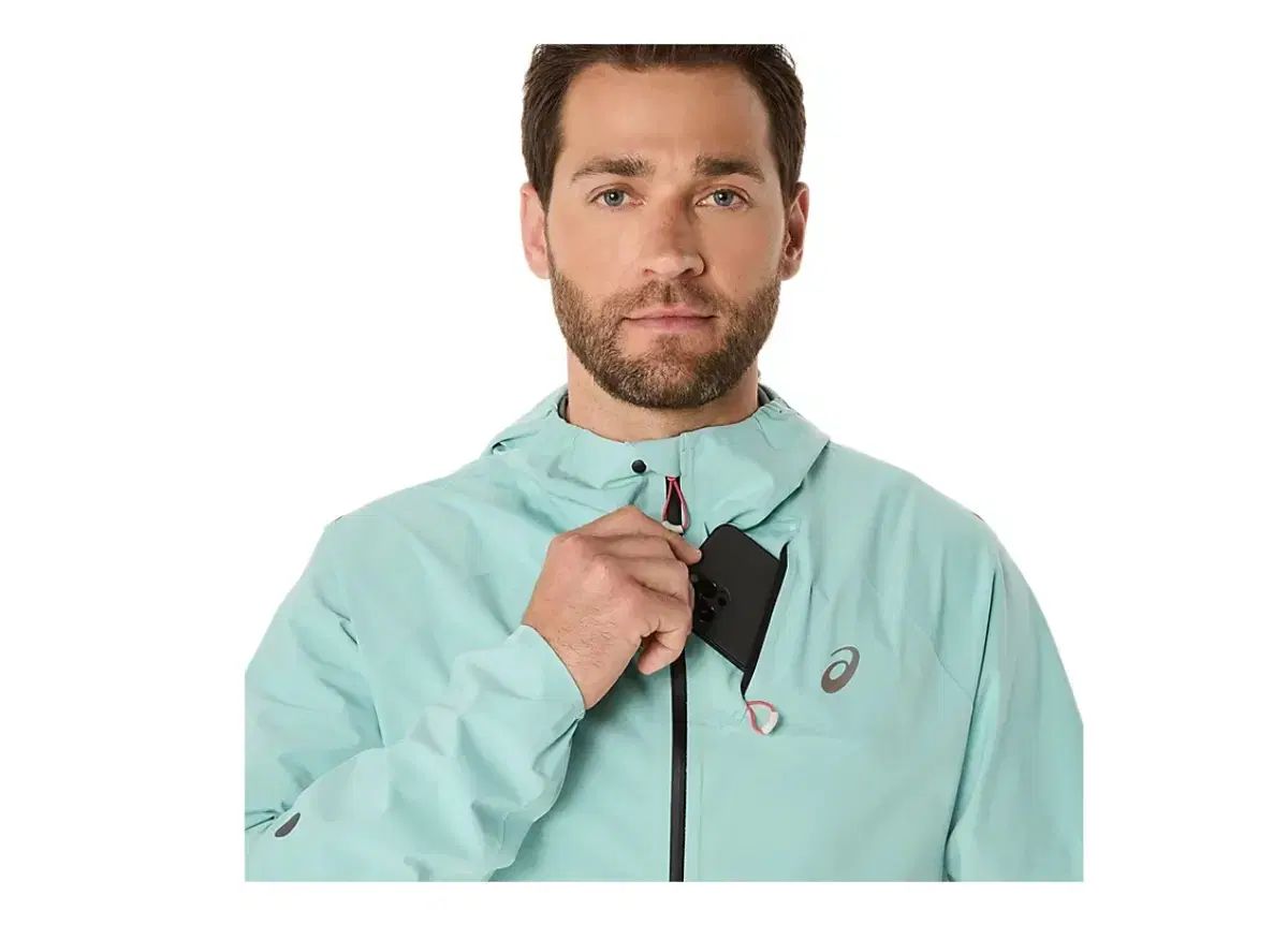 アシックス メタラン ウォータープルーフ ジャケット グリーン XL