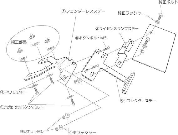 デイトナ(Daytona) バイク用 LED フェンダーレス キット ZZR1400