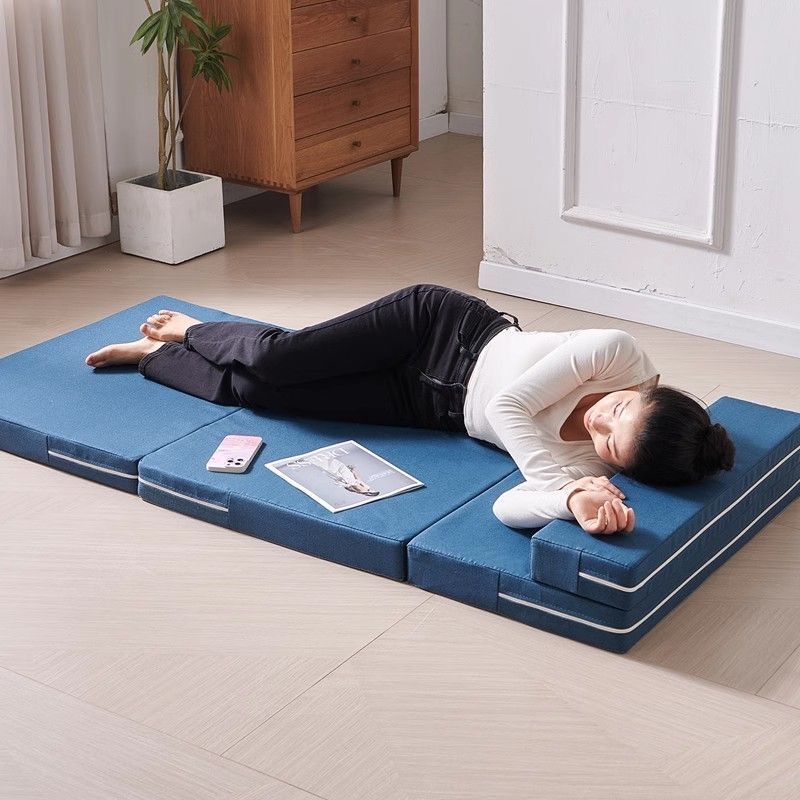 60cm*200cmマットレス 高反発ウレタン 枕付き 三つ折り シングル お昼寝マット 折りたたみ ごろ寝マット ベッドマットレス xzdszez