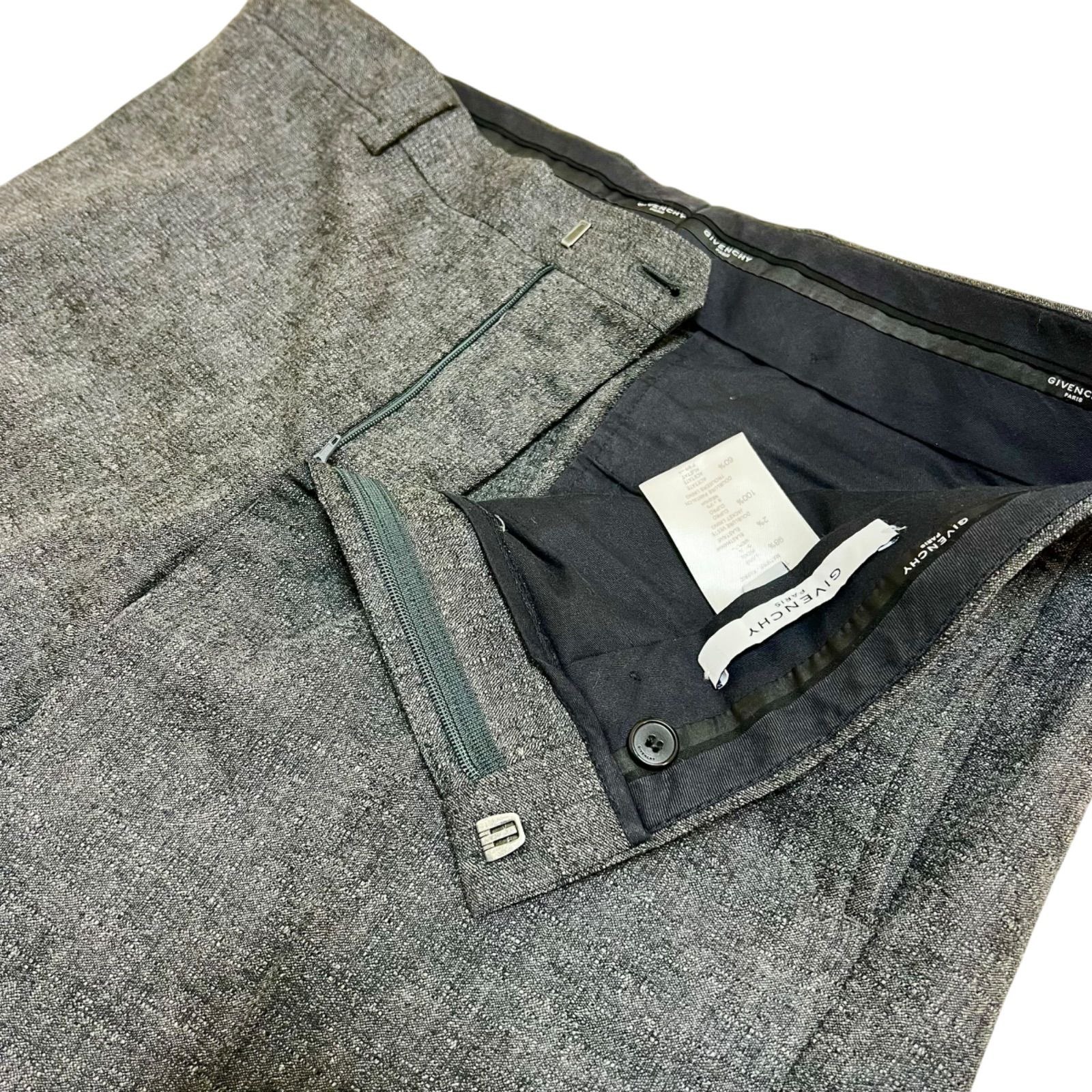 GIVENCHY ジバンシー ウール混 スーツパンツ スラックス グレー