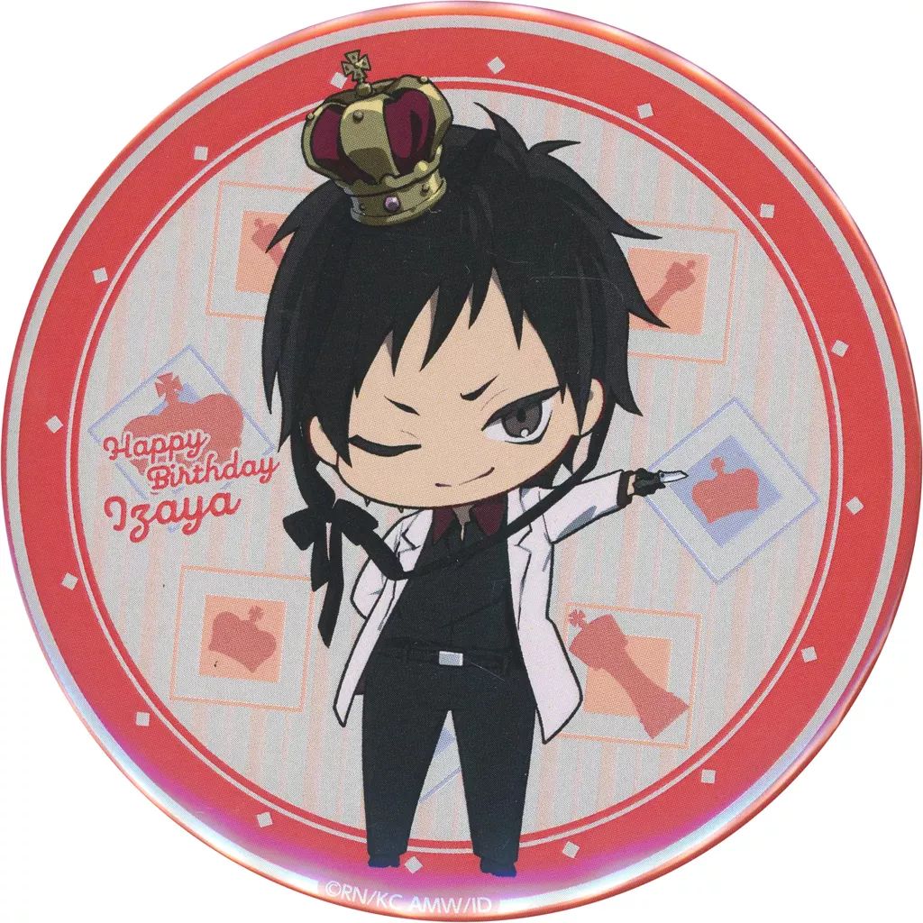 折原臨也　痛バック　缶バッチ　フィギュア 中古】バッジ・ビンズ 折原臨也 チェスA(ミニキャラ) 缶バッジ