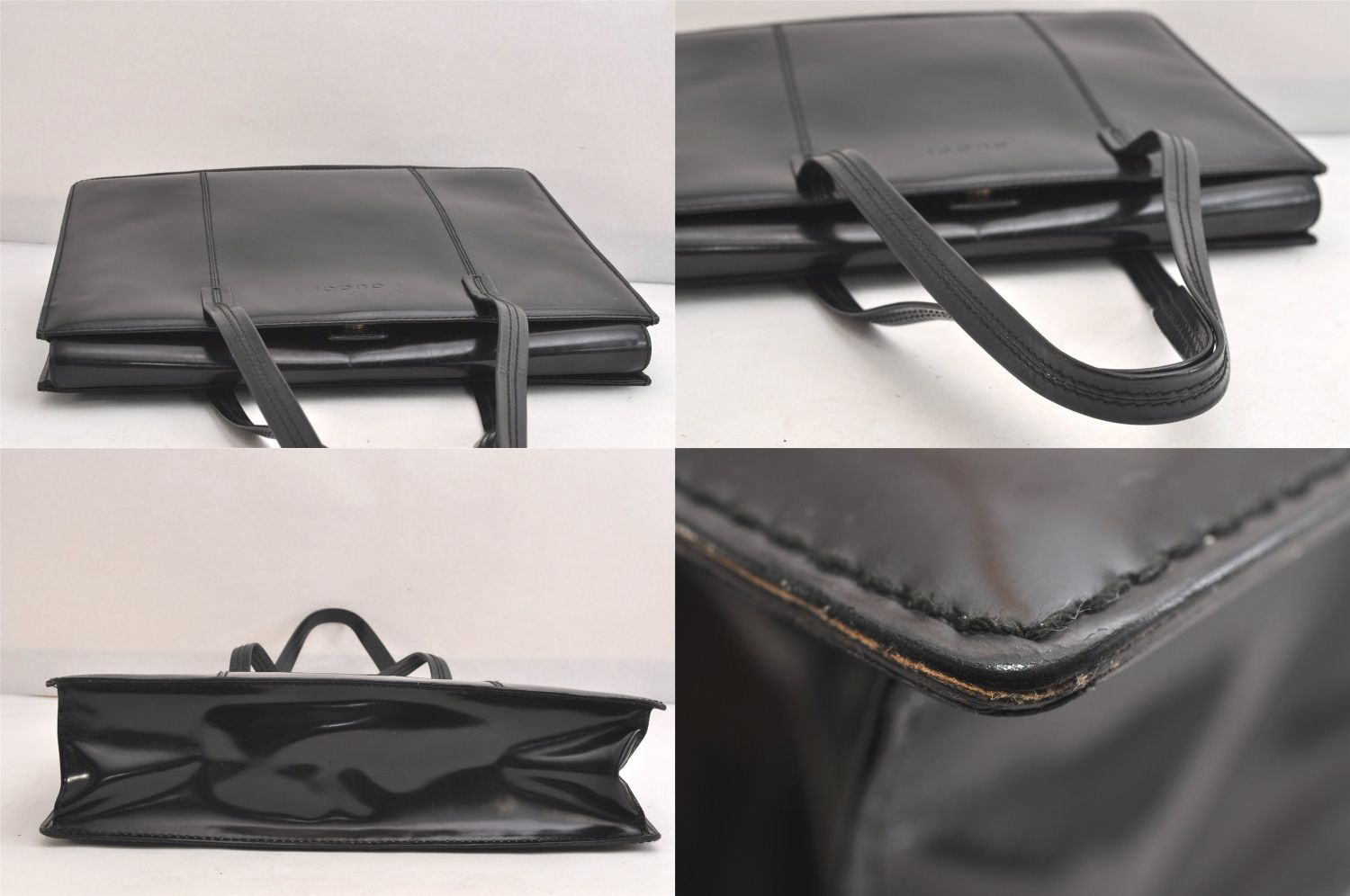 【オールドグッチ】ブラック　エナメル　ショルダーハンドバッグ　ヴィンテージ　レア 楽天市場】GUCCI グッチ バッグ ロゴエンボス エナメル ハンド ワン