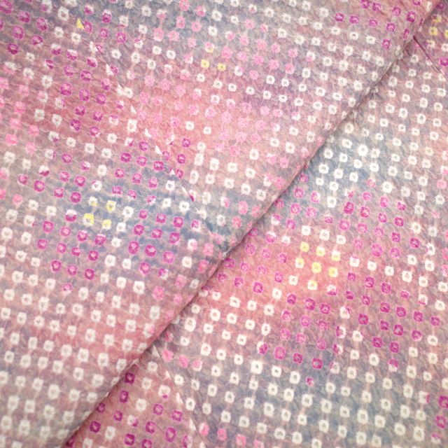 中古】 夏物 本場有松鳴海絞り 浴衣 リサイクル 有松 ゆかた 絞り 木綿  