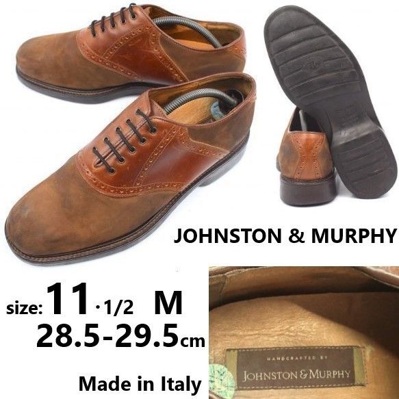 美品 Johnston ＆ Murphy サドルシューズ 28.0 イタリア製 美品