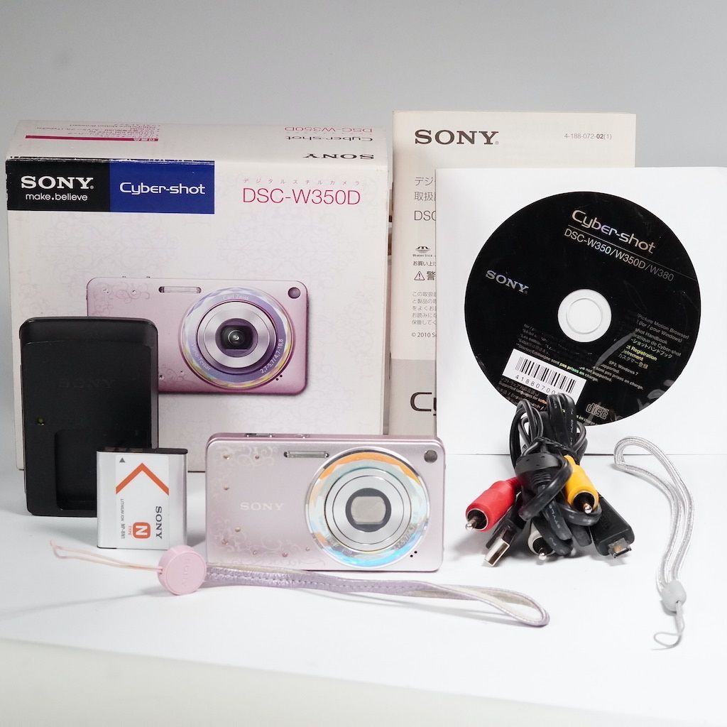 SONY Cyber-shot DSC-W350D ピンク 元箱 デジタルカメラ コンデジ