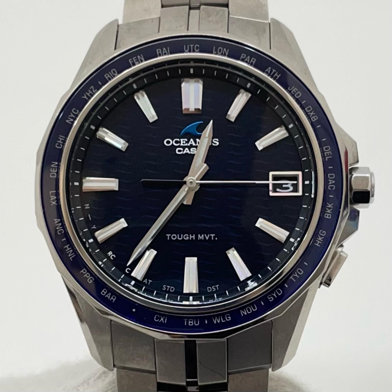 CASIO カシオ OCEANUS Manta 腕時計 ブラック シルバー