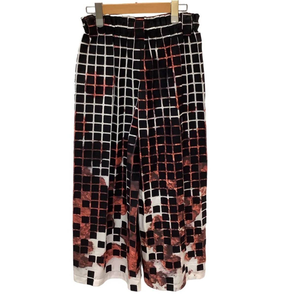 ISSEY MIYAKE イッセイミヤケ パンツ ブロックペースト SIZE 2 IM82FF517 ブラウン×ブラック