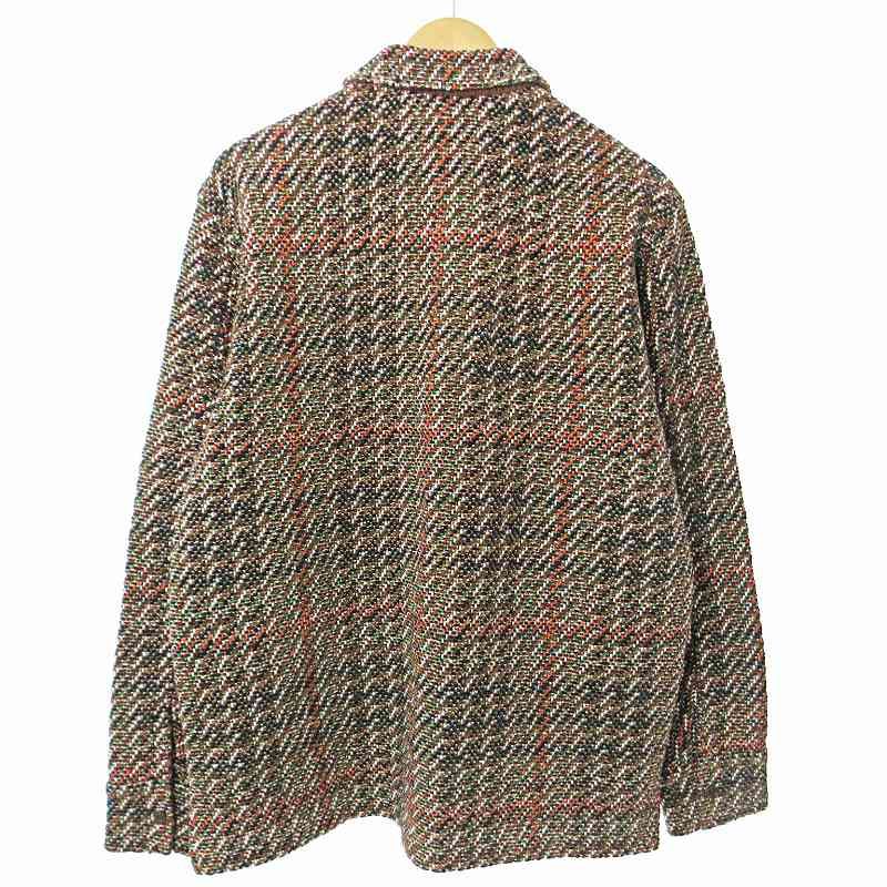 コーヘン COOHEM 美品 ツイード ステンカラー シャツ ジャケット