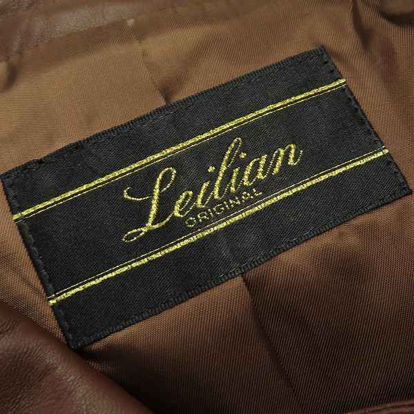レリアン Leilian コート ラムレザー 本革 ブラウン系 [a956099