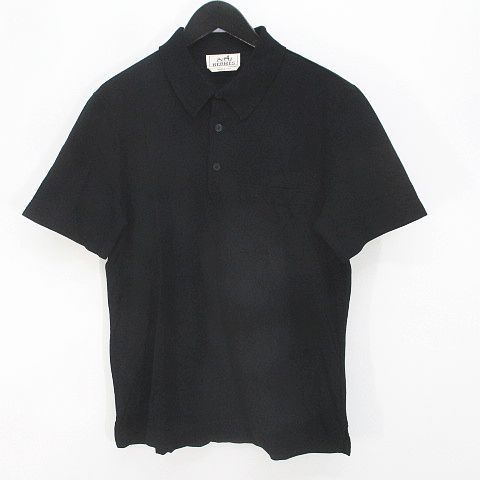 HERMES　エルメス　ポロシャツ　ブラック HERMES - HERMES エルメス ポロシャツ S 黒 【古着】【中古】の