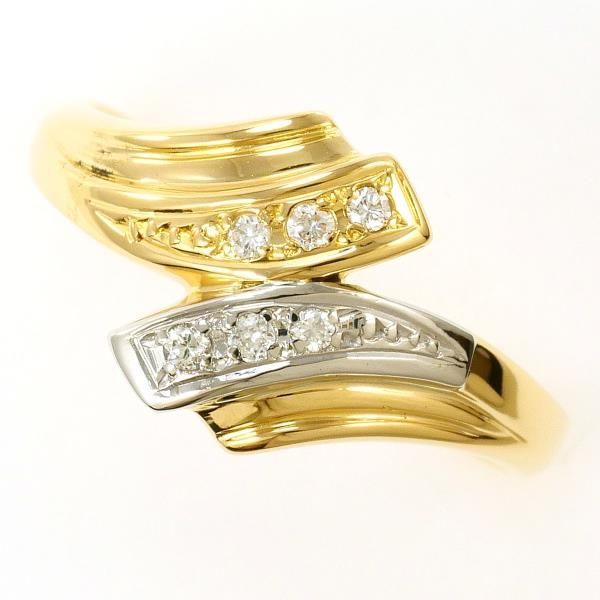 PT900 K18YG リング ring 指輪 11号 ダイヤ 0.06 総重量約2.5g リング