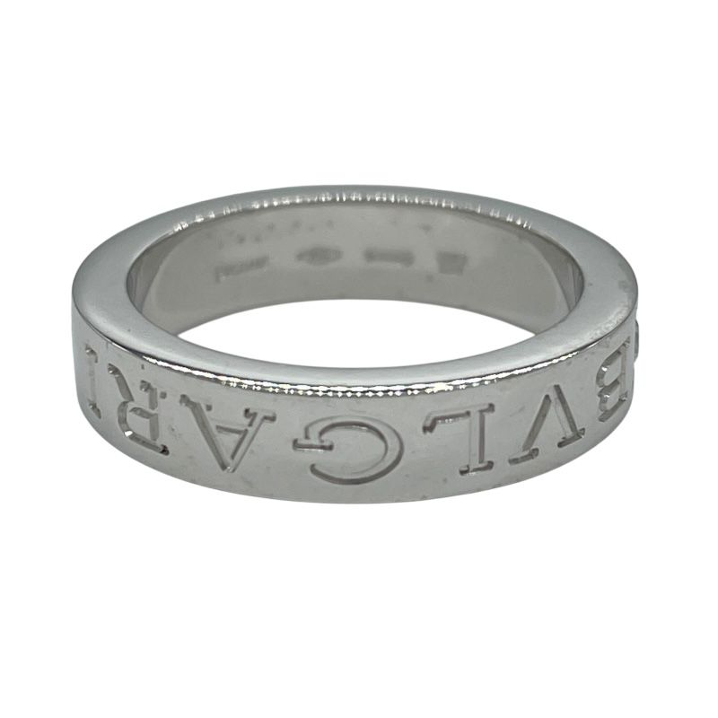 BVLGARI シルバー ロゴ入りリング ブルガリ BVLGARI ダブルロゴリング シルバー K18WG ジュエリー