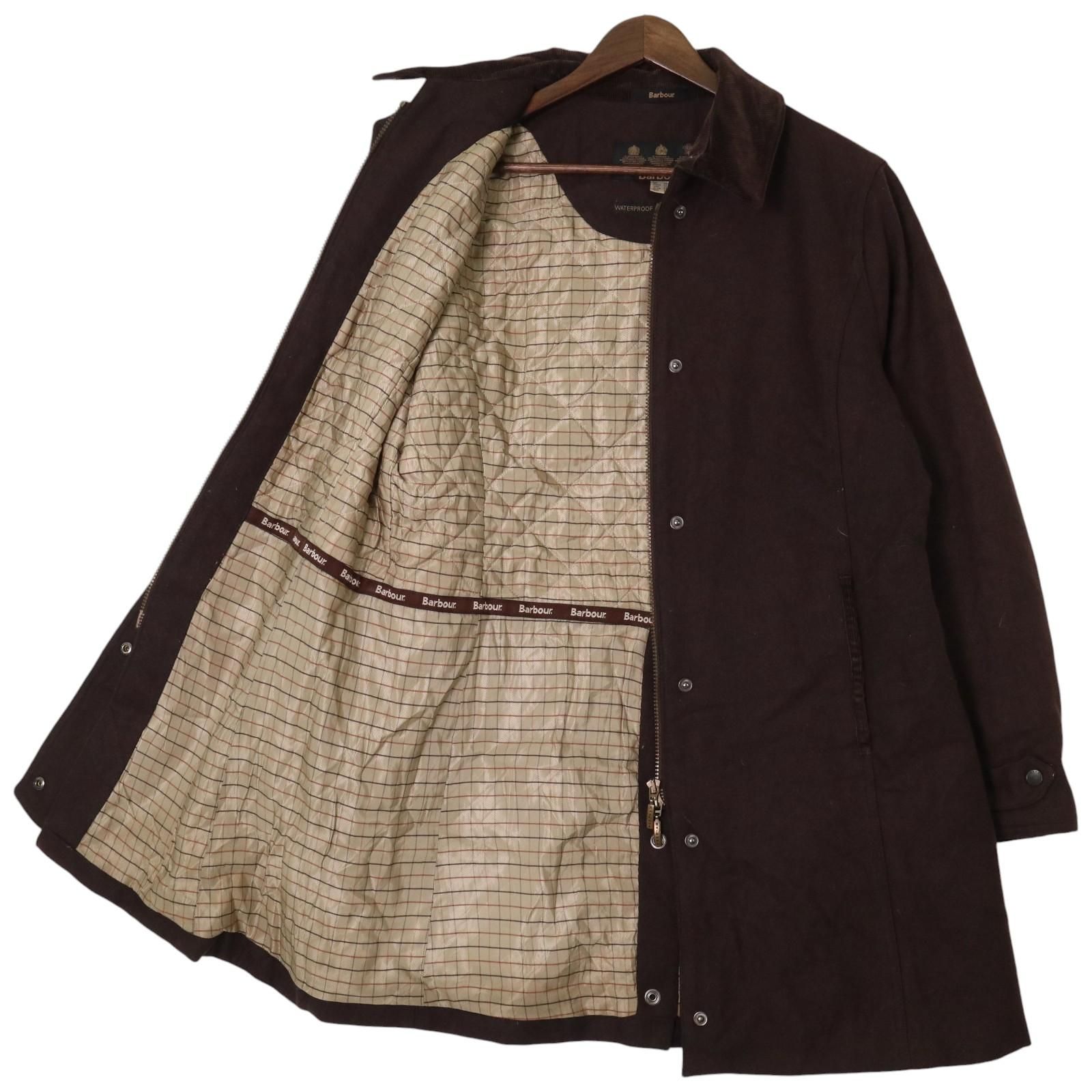 Barbour バブアー ウール ニューマーケット コート ダークブラウン  