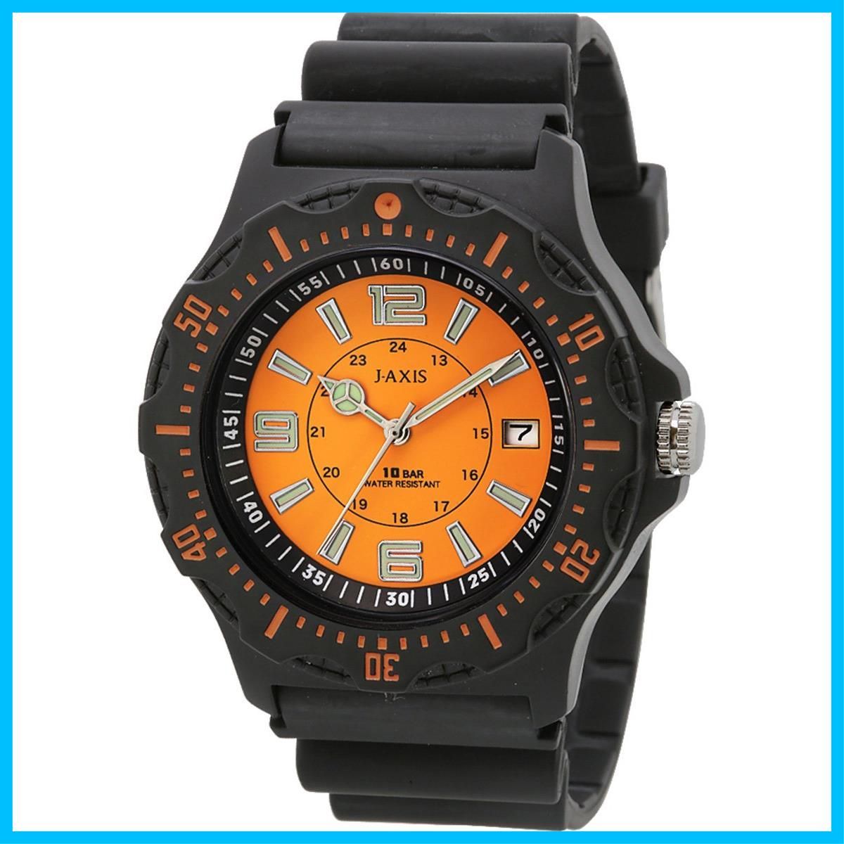 [J-アクシス] 腕時計 10気圧防水 日付表示 見やすい文字盤 軽い NAG5