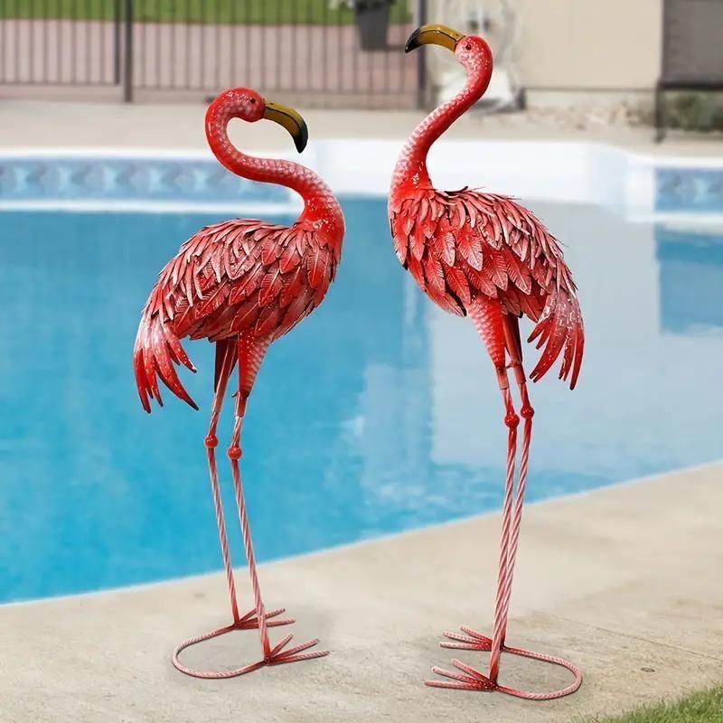 置物 庭 ガーデンオーナメント 動物 芝生 フラミンゴ オブジェ ガーデニング 屋外 2個セット ピンク PINK FLAMINGO おしゃれ  エレガント 4-7 - メルカリ