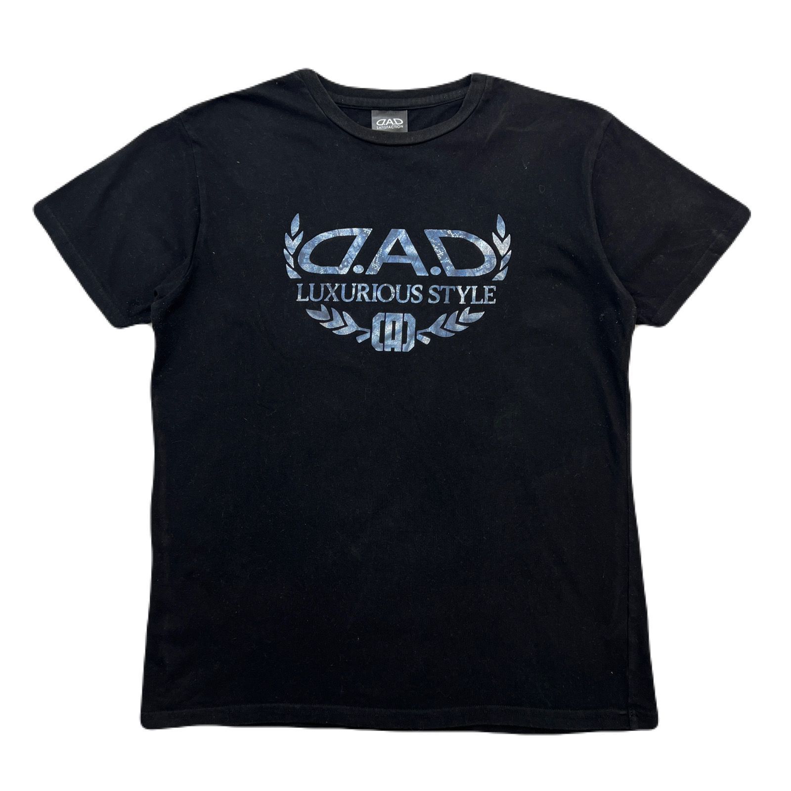 DAD D.A.D ギャルソン Tシャツ 半袖 ブラック 黒 ロゴプリント 大き目 
