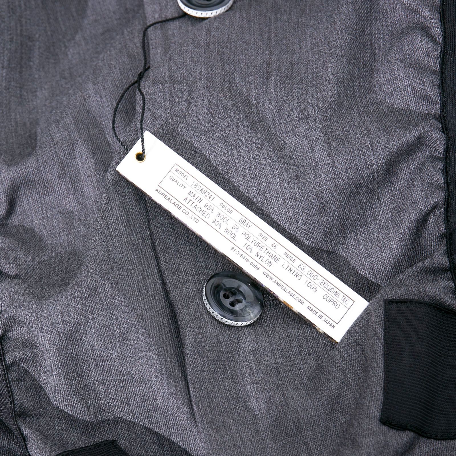 ANREALAGE アンリアレイジ テーピングギャザーテーラード