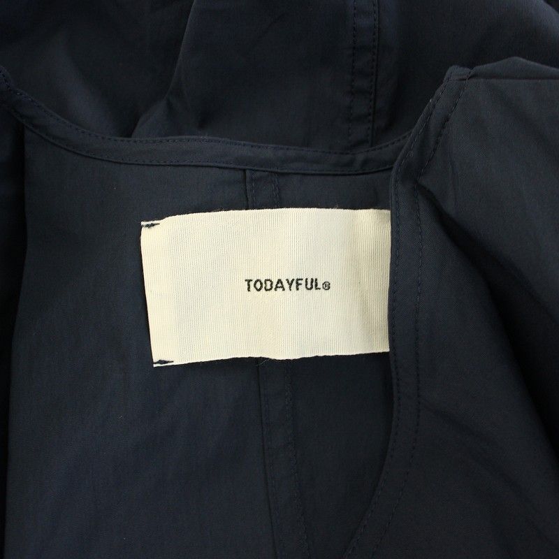 トゥデイフル タックスリーブギャザーシャツ ブラウス ノースリーブ カシュクール ショート丈 F 紺 ネイビー 12410414 トゥデイフル TODAYFUL 24SS タックスリーブギャザーシャツ