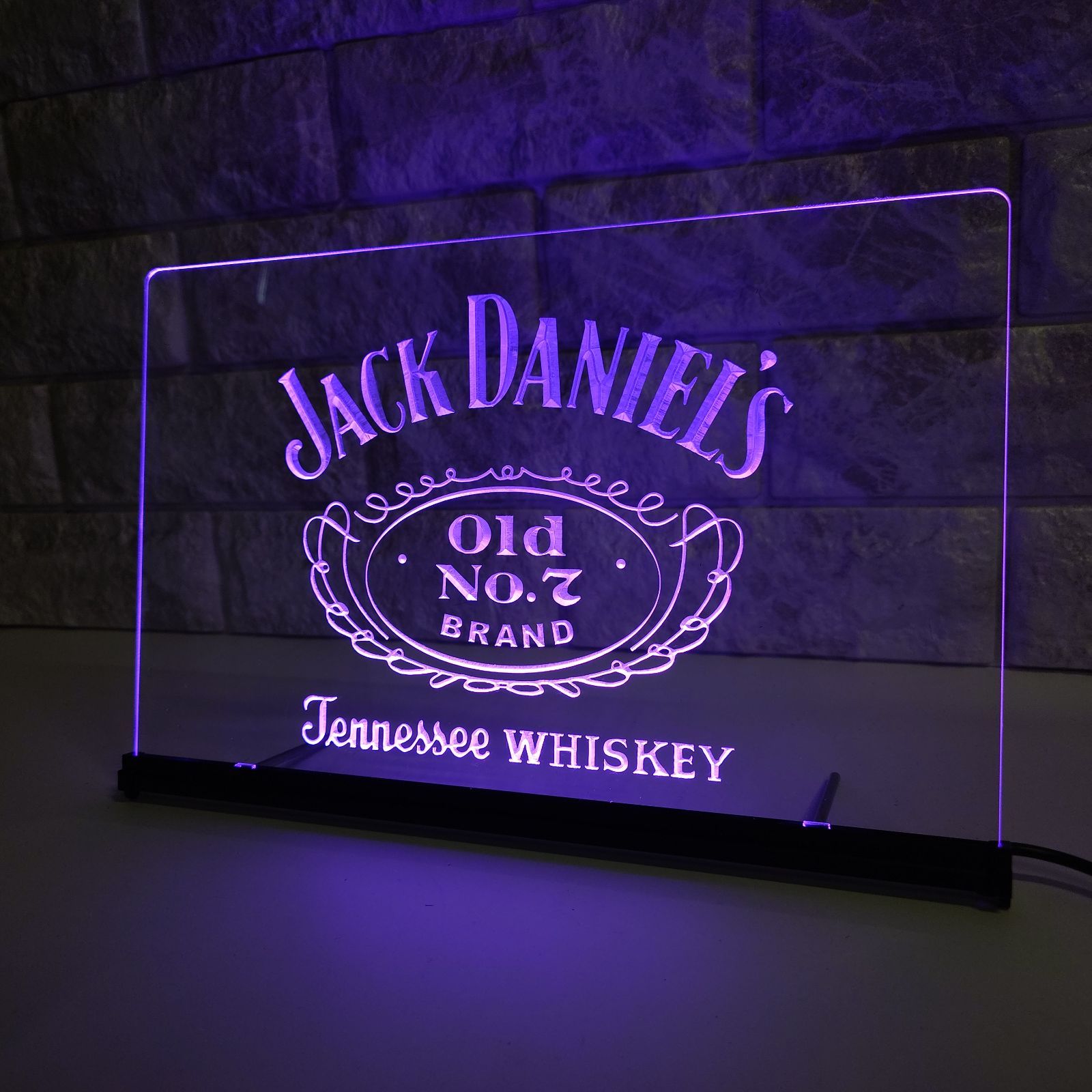 ジャックダニエル　ネオン風サイン　JACKDANIEL'S 希少・非売品】 Jack Daniel's ジャックダニエル ネオンサイン