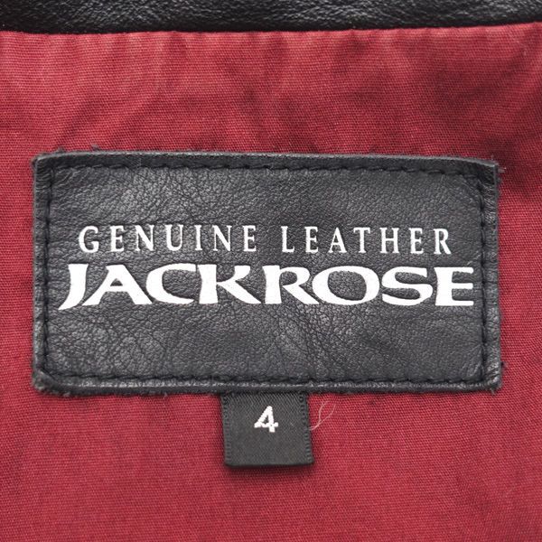 JACKROSE ブラック ライダースジャケット サイズ4 JACKROSE / ジャックローズ ◇ライダースジャケット/ダブル/レザー